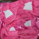 Jecery 5 Pack Spa Robes Set for Party Gift Sleepover Slumber Birthday Party Squad Robe DIY Silk Satin Bathrobes with Headband (Pink)