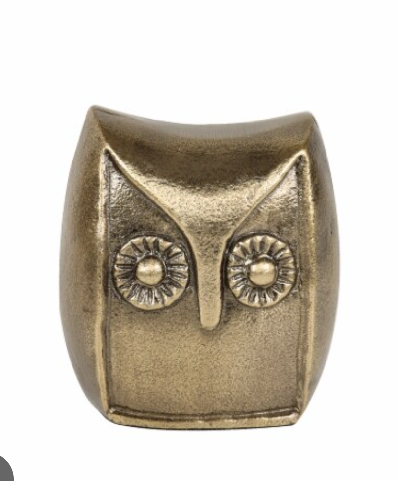 Designs Aluminum Owl - Gold