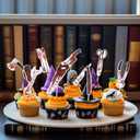 6 x Ephlyn 32Pcs DIY Halloween Knife Cupcake Toppers Halloween Cake Decorations For Party Zombie Theme Party Decoration Supplies