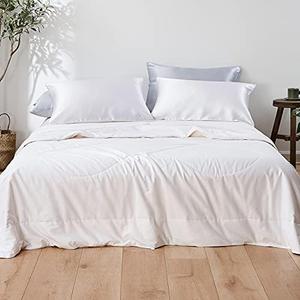 Mommesilk Silk Comforter/Duvet/Quilt, 100% Pure Silk Filling and Royal Cotton Cover, Soft Breathable, Net Filling Weight 2kg King Size 92x104 Inch, All Seasons