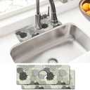 Sink Faucet Absorbing Mat, 2 Pack Drying Mat Around Faucet Sink Splash Guard Behind Faucet Sinkmat For Kitchen Bathroom Island Rv 15 * 5.5 Inch (38 * 14 cm)