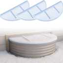 3 Pcs Round Flat Window Well Covers Plastic Window Well Cover for Snow and Rain 39" Length x 17" Depth x 2.5" Height for Basement and Outdoor Use