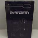 Conical Burr Coffee Grinder, Electric Coffee Bean Grinder for Precise Grinding, 35 Settings, 212 Cup Selector, Anti-Static Design for Home Use, Black