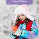 4 Pairs Kids Winter Touchscreen Gloves Warm Fleece Lined Child Knit Gloves Elastic Cuff Winter Texting for Girls Boys (Magnolia, Light Gray)