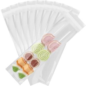 iMailer - 500 Pcs - 3" x 11" Pretzel Bags Self Adhesive-Self Sealing Cellophane Bags for Chocolate, Candies, Cookies