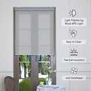 AOSKY Cordless Roller Shades for Windows Light Filtering Shades with 5% Openness Solar Screen Semi Sheer Roller Blinds UV Protection for Office and Home. Easy to Install 34" W x 72" H (Grey)