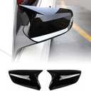 Side Mirror Covers for Chevy Malibu 2016 2017 2018 2019 2020 Accessories Ox Horn Side Mirror Cover Side Door Rearview Mirror Cover Exterior Decoration(With Turn Signal,Glossy Black)