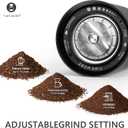 TIMEMORE Chestnut C3S Pro Manual Coffee Grinder, Stainless Steel S2C Conical Burr Coffee Grinder, Hand Coffee Grinder with Foldable Handle, Adjustable Grind Setting for Travel/Camping/Home, Black
