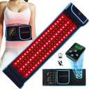 Red Light Therapy Belt - Wireless Rechargeable Controller with Timer 660nm&850nm Infrared Light for Body Waist Back Knee Joints Shoulder Pain Relief, Reduce Inflammation, Faster Recovery