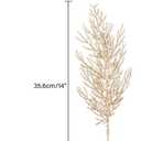 Christmas Glitter Stems 24pcs Artificial Pine Tree Picks for Christmas Tree Ornaments fillers, DIY Xmas Wreath, Crafts, Garland, Holiday, Party, Wedding and Home Decoration (Champagne Gold)