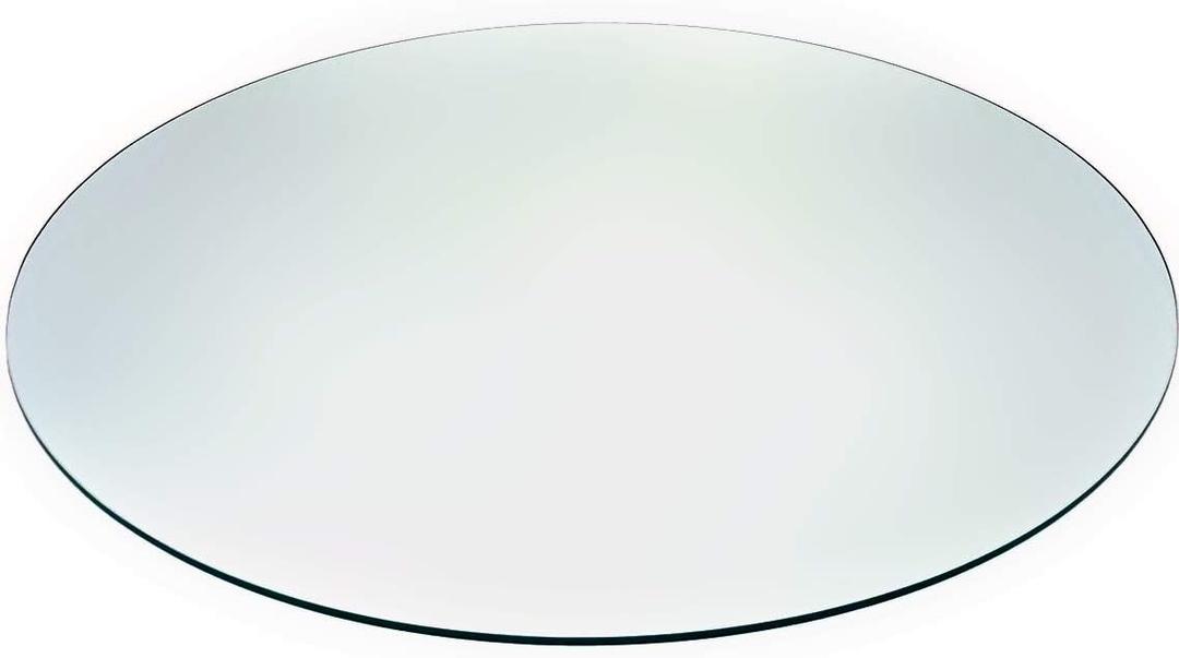 Audio-Visual Direct 48" Tempered Glass Table Top with Rounded Edge 5/16" Thick, 48" Without Center Hole