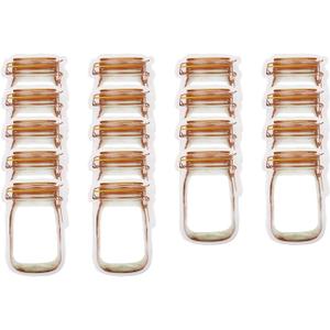 Enkrio 18Pcs Mason Jar Zipper Bags Resuable Snack Bags Portable Food Storage Snack Zipper Bags for Kitchen Travel Camping Picnic Organizer (18S)