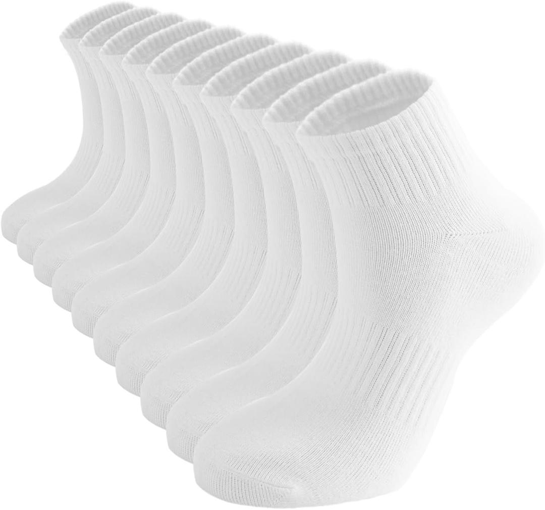 ACCFOD Womens Ankle Socks Thin Cotton Gym Athletic Mini Crew Socks 5 Pairs