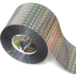 Ruolan Bird Scare Tape Ribbon,Reflective Tape Keep Birds Away Outdoor,Double Side Bird Flash Tape, Scare Geese, Pigeon, Duck, Woodpecker (350FT)