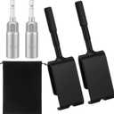 5 Pcs Ice Peg Adapter Set Include 2 Ice Anchor Drill Adapter 2 Rotating Sleeves 1 Storage Bag Metal Easy Installation for Fishing Shelters Accessories (Sliver)