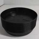 16 Pack Plant Saucer Bulk 12 inch, 2" Large Deep Heavy Duty Plant Saucers, Garden Plastic Plant Drainage Trays for Indoors Outdoor, Pot Tray for Planter, Black