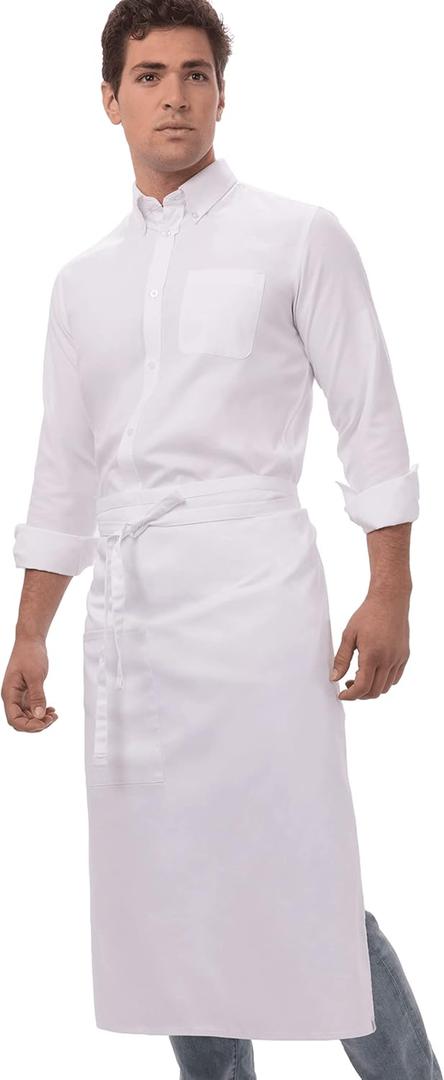 Chef Works Unisex Bistro Chef Apron (White)
