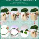 Farbeniok Christmas Pearl Ring Pipe Cleaner Craft Kit, DIY Wreath Ornament Supplies Set with Beads, Bow for Tree Decor, Interior Decoration, School Bags, Children's Festival (Big Green)