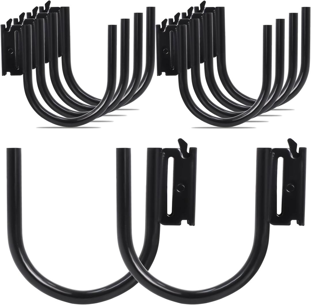 10 Pack E Track J Hooks Heavy Duty E Track 5" Large Steel J Hook E Track Accessories for Cargo Tie Down Systems in Enclosed Trailer Garage Workshop 0.5" Diameter Solid Steel Maximum Load 1500 Pounds