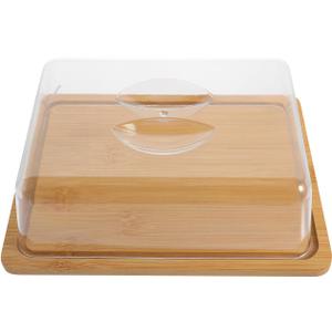 Acrylic Cake Stand with Dome Lid 9.44X7.28 Inch Clear Rectangular Cake Display Cover for Cakes Pastries Desserts at Parties Restaurants