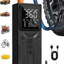 AIRSURE Tire Inflator Portable Air Compressor, High-Speed 150PSI Cordless Air Pump for Car Tires with Powerful Battery, Auto Shut-Off - Portable Tire Pump for Car, Bike, Motorcycle and Balls