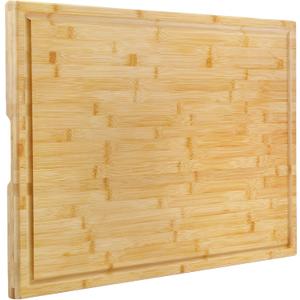 Utoplike Extra Large Cutting Board for kitchen, 30 x 20 Inch Bamboo Chopping Boards, Wood Stove Top Cover, Over the Sink Butcher Block with Juice Groove for Turkey, Meat, Vegetables, BBQ, 1"Th