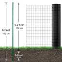ARIFARO Metal Fence Posts 6 Feet assemblable,Pack of 10,Sturdy Duty No Digging Garden U Post for Wire Fencing Steel Poles for Yard, Outdoor