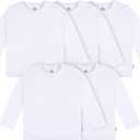 Gerber Kids Long Sleeve 5T, Set Of 5, White