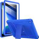 Soke Case for iPad 9th/8th/7th Generation 10.2-Inch (2021/2020/2019 Release), with Built-in Screen Protector and Kickstand, Rugged Full Body Protective Cover for Apple iPad 10.2 Inch - Abyss Blue