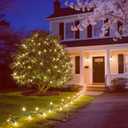 200 LED Warm White Christmas Lights, UL Certified and Commercial Grade 66ft Green Wire String Lights, for Indoor and Outdoor Party, Wedding, Garden, Patio.