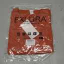 EXLURA Women's Summer Crop Babydoll Peplum Tops Cute V Neck Short Sleeve Business Casual Trendy T Shirts Beach Vacation 2026 (Orange, S)