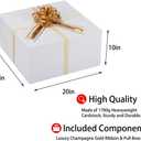 BoxSkivra Extra Large Gift Box with Lid 20x20x10 Inches, Large White Gift Box Giant Gift Boxes with Lids for Presents Packaging for Birthday Surprise, Christmas, Anniversaries, Wedding Party, 1 Count