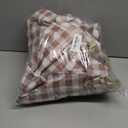 ESLA Cute Gingham Picnic Blanket, Waterproof Foldable, in Large 80x60in and Extra Large 80x80in, Portable Compact Beach Blanket, Oversized XL Outdoor Mat, Tan Gingham