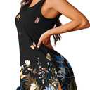 Ekouaer Sexy Tank Nightgowns for Women Side Slit Lingerie Dress Sleevesless Night Gowns S-XXL (Black Butterfly)