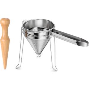 New Star Foodservice 42566 3-Piece Stainless Steel China Cap Strainer Set