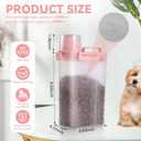 SenseYo 2.5lb Pet Food Storage Container with Measuring Cup, 3L Cat Food Storage Container Dog Food Storage BPA Free for Small Dog, Cat, Bird (Pink)
