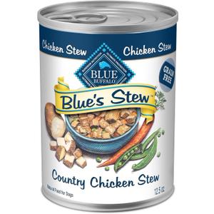 Blue Buffalo Blue's Stew Grain Free Natural Adult Wet Dog Food, Chicken Stew 12.5 oz cans (Pack of 12)