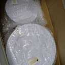 FLOWERCAT 200PCS White Plastic Plates Disposable Plates for Party - Heavy Duty Plastic Plates - 100 10" Dinner Plates and 100 7" Salad Plates for Wedding & New Year Parties and Events
