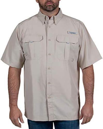 HABIT Men’s Fourche Mountain Short Sleeve River Guide Fishing Shirt - UPF 40+ UV Protection XXL