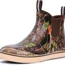 Furuian Men's Deck Boots Fishing Boots Waterproof Rain Boots Ankle Booties Slip On Neoprene Rubber Footwear Chelsea Boots Men botas para hombre for Gardening Fishing Boating Camping Sailing (10.5)