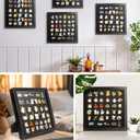 Enamel Pin Display Frame, 11x11 Shadow Box for Wall and Tabletop Display, Pin Collection Display, Pin Holder, Black