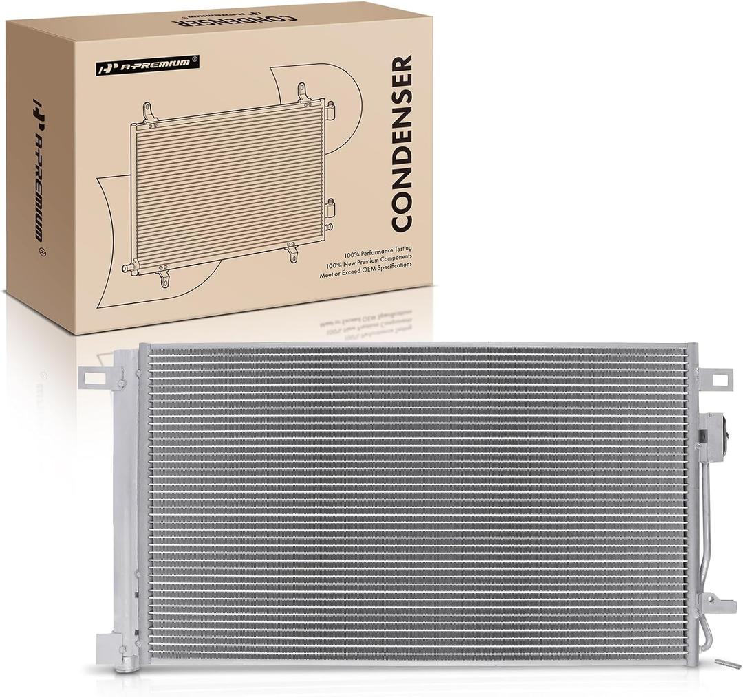 A-Premium Air Conditioning A/C Condenser Compatible with Buick Enclave 2008-2017 & Chevrolet Traverse 2009-2017 & GMC Acadia 2007-2016 & Saturn Outlook 2007-2010