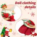 2 x Doll Clothes 17cm/15cm Outfit Set Party Clothes High-End Fashion Outfits Suitable Accessories Christmas Cloak Halloween Premium Clothing 5.91-6.7 inch (No Doll) (LBB-256) (Vintage Christmas Skirt)
