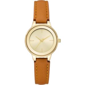 Amazon Essentials Women's Faux Leather Strap Watch