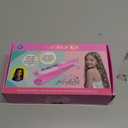 Hair Gem Stamper Kit,Bling Hair Jewels for Girls, Hair Styling Tool with Reusable Shining Diamonds, Christmas Birthday Arts & Crafts Gift for 5-12 Year Old Girl (Pink)