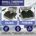 YogiBum Patented Cushion | Extra Large Tailbone Gap | Small Size for 100 lbs to 190 lbs | Relief for LowBack, Tailbone, Sciatica, Hemorrhoids | Snug Fit on Office/Computer Chairs