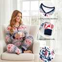 PATPAT Christmas Family Matching Pajama Sets Includes Christmas Socks - Perfect for Family Photos & Holiday Celebrations (L)