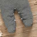 GRNSHTS Newborn Romper Coming Home Outfits Infant Girl Boy Cute Print Long Sleeve Bodysuit with Mitten, Matching Hat Jumpsuit (Gray, XS)
