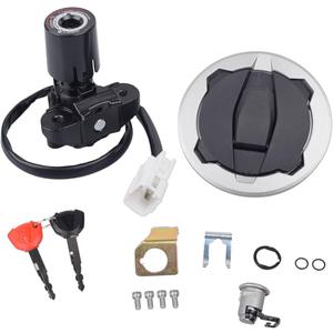 Ignition Switch Lock Fuel Gas Cap Key Set Fit For Kawasaki Ninja 400 2018-2024