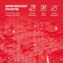 ZOBER 9 Ft Large Christmas Tree Storage Bag - Fits 9 Ft Artificial Trees - Plastic, Waterproof Christmas Tree Bag For Storage Box For Xmas - Strong, Durable Handles - Label Card Slot - Red